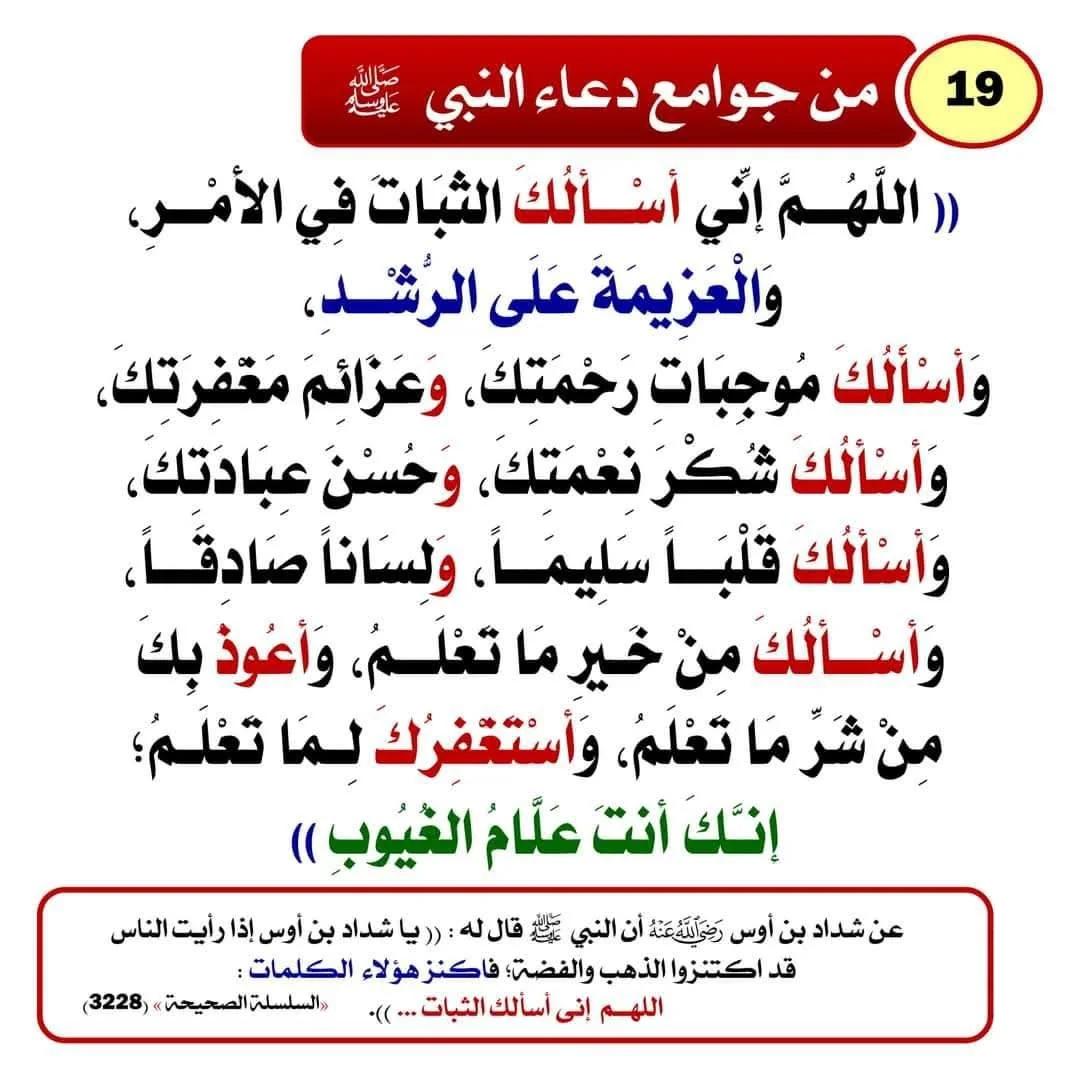 ادعية ماثورة عن النبي