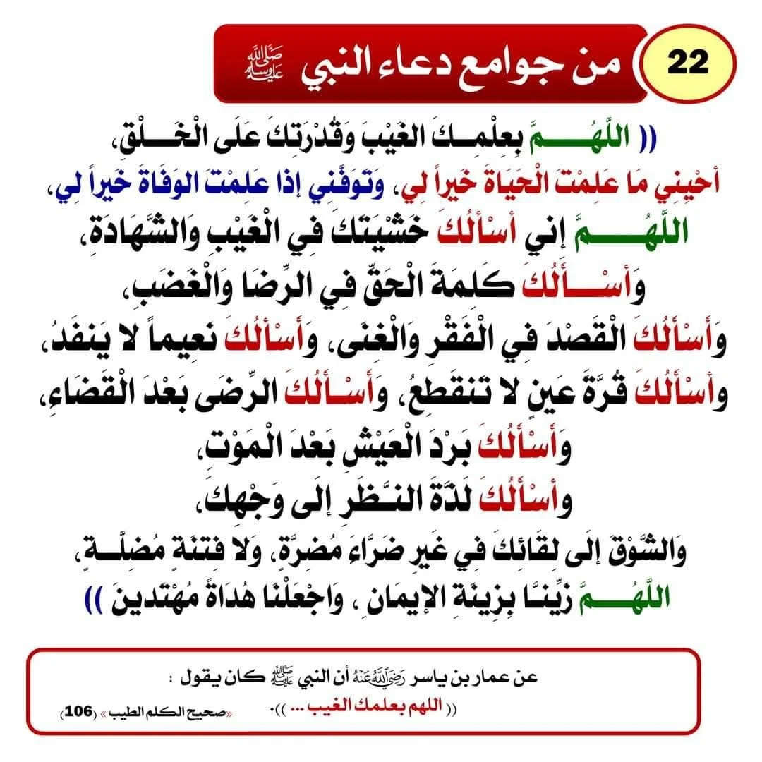 ادعية ماثورة عن النبي