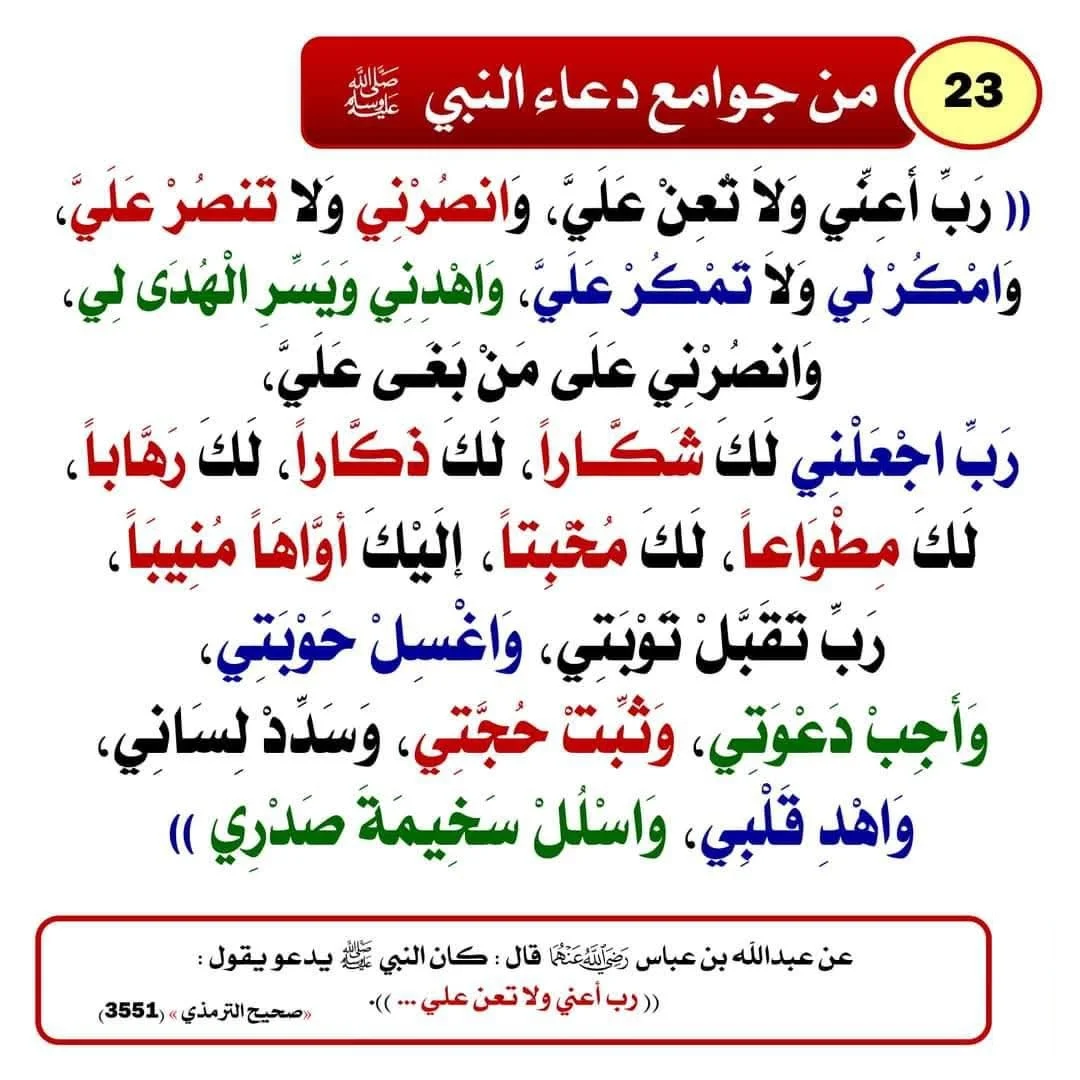 ادعية ماثورة عن النبي