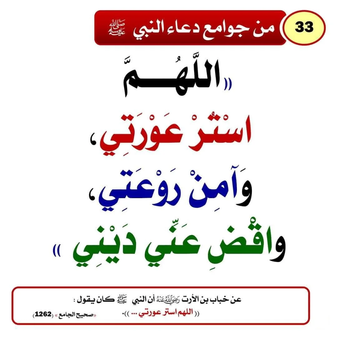 ادعية ماثورة عن النبي