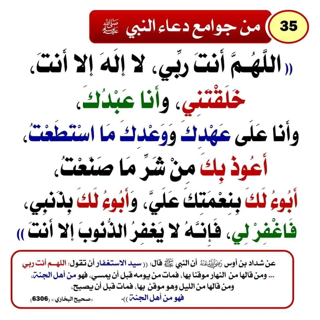ادعية ماثورة عن النبي